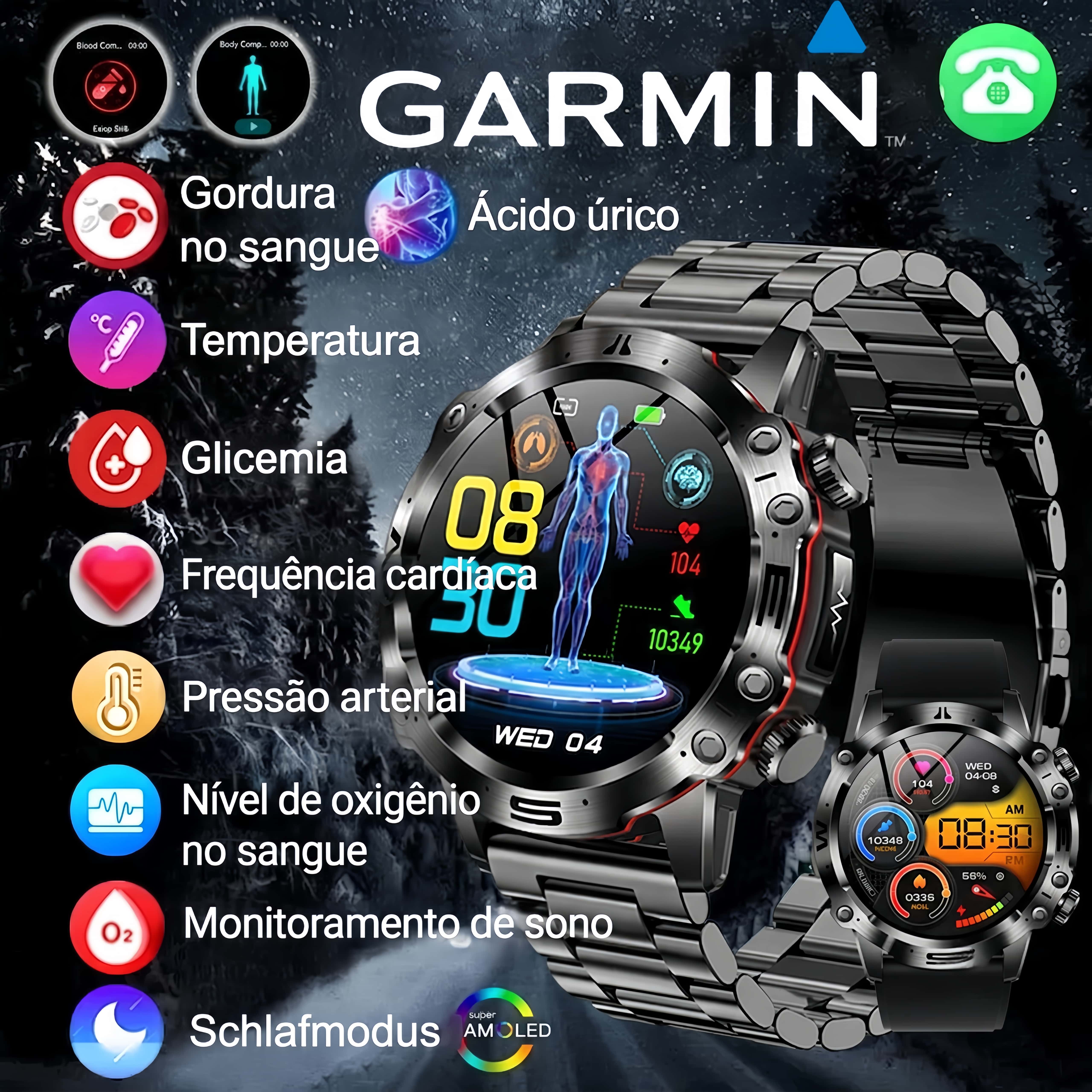 💫 Smartwatch GARMIN com IA (2026) – Seja em casa, no trabalho ou em viagem, sempre ao seu lado ⏱️