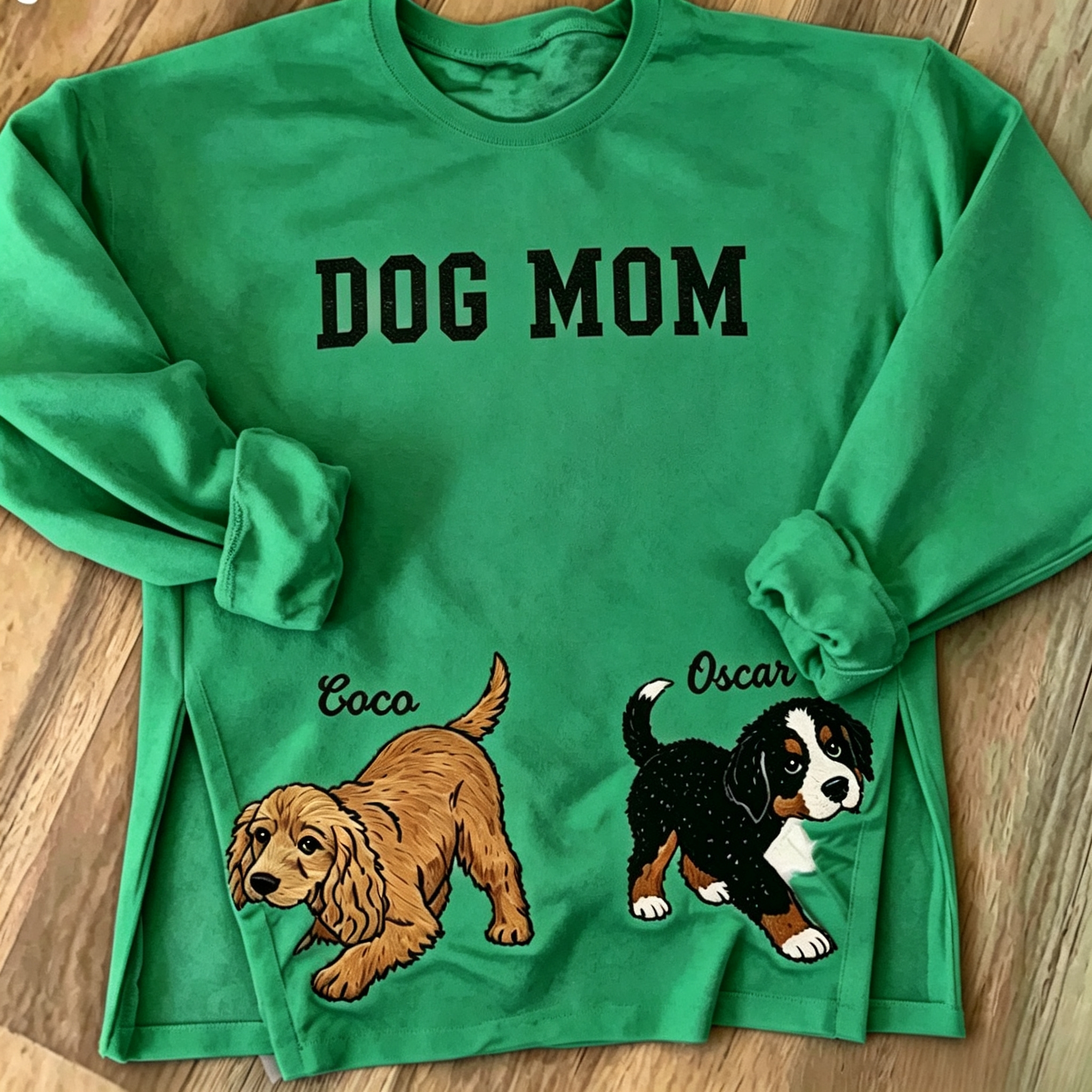 Custom Embroidered Dog Sweatshirt With Pet Portrait