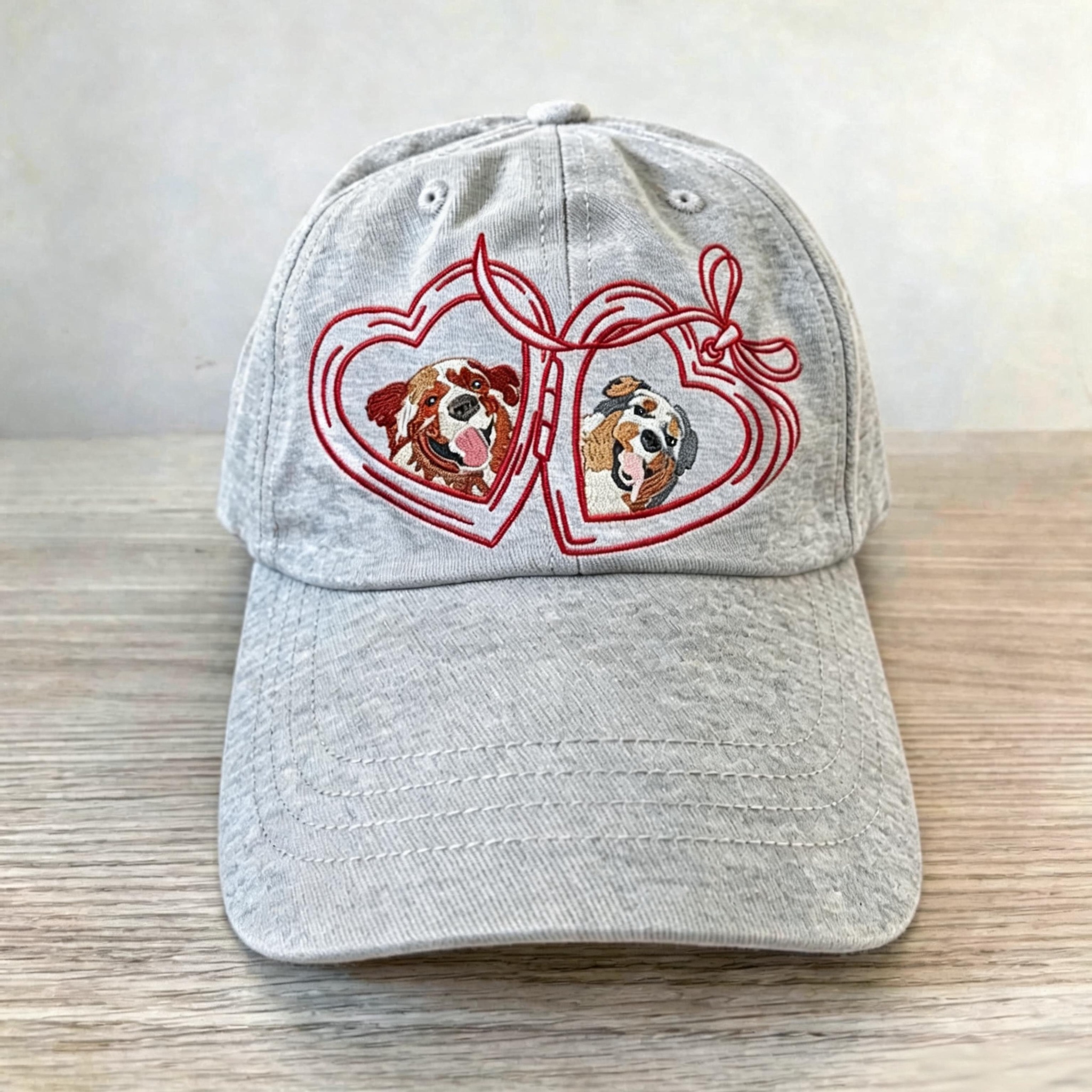 The Romantic Bow & Heart Personalized Pet Hat