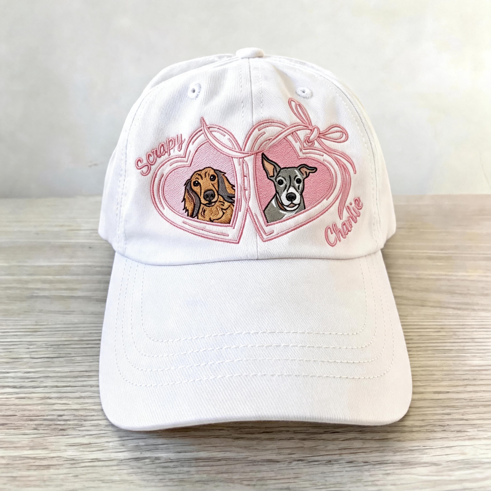 The Romantic Bow & Heart Personalized Pet Hat