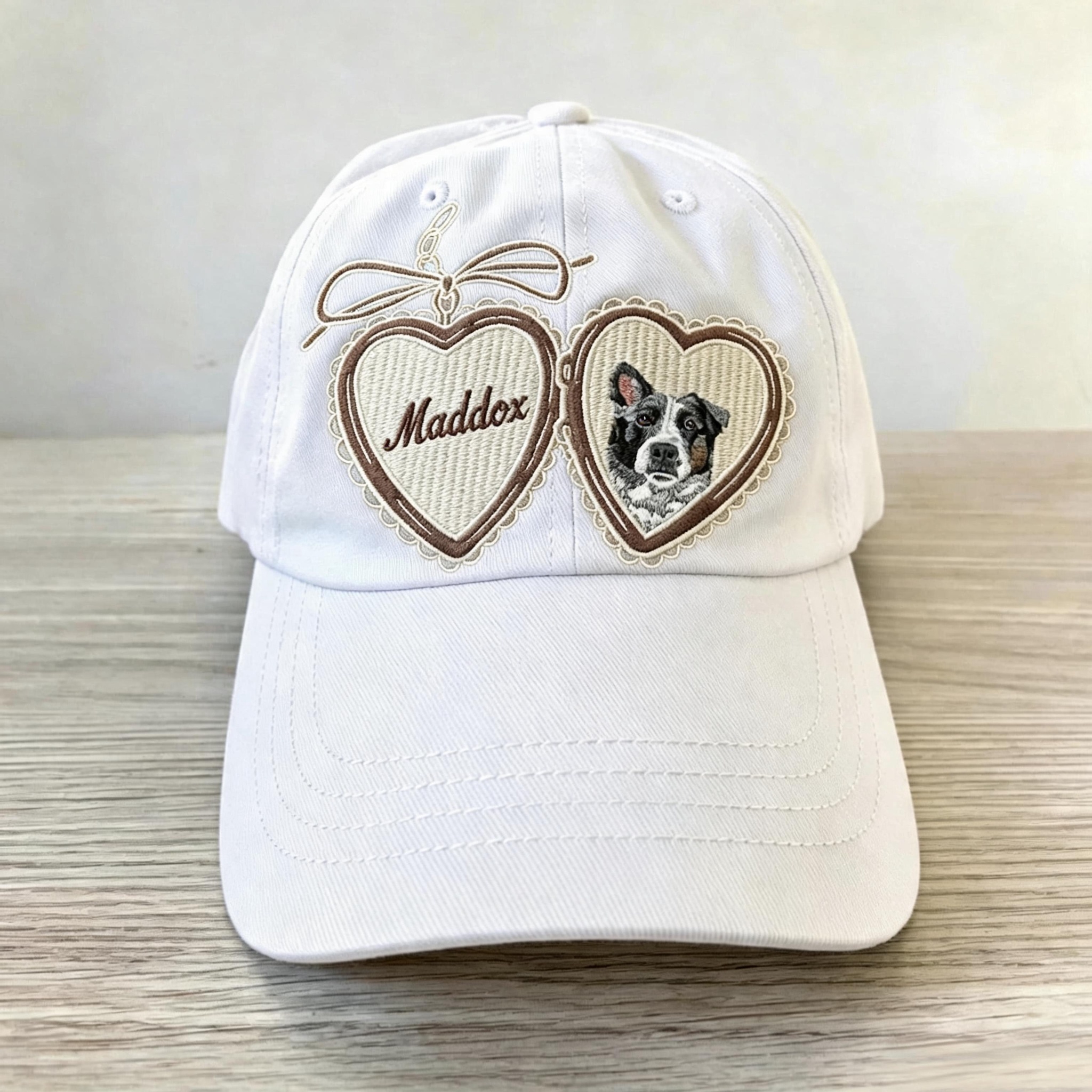 The Romantic Bow & Heart Personalized Pet Hat