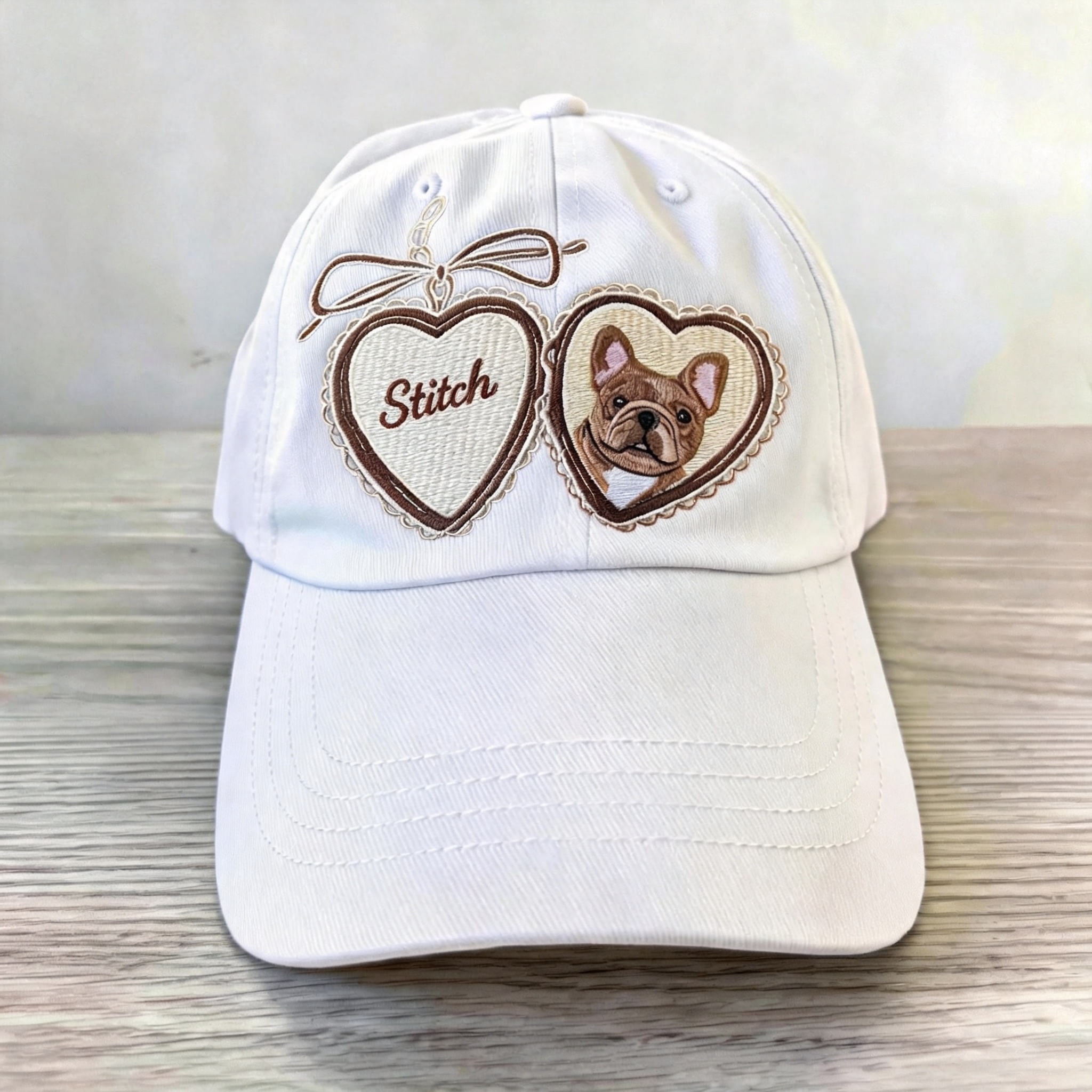 The Romantic Bow & Heart Personalized Pet Hat