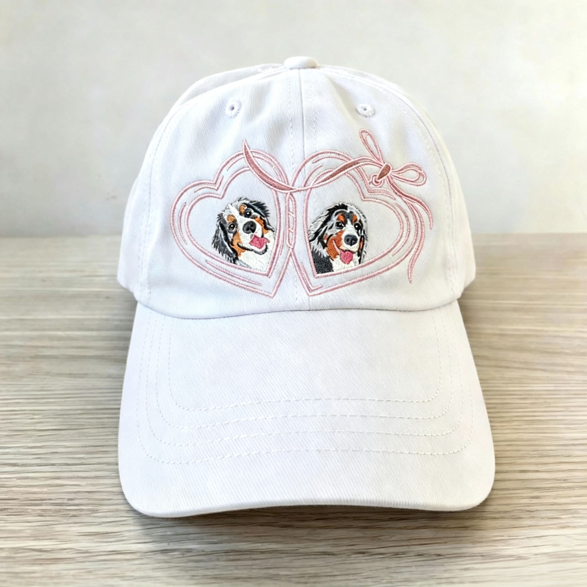 The Romantic Bow & Heart Personalized Pet Hat