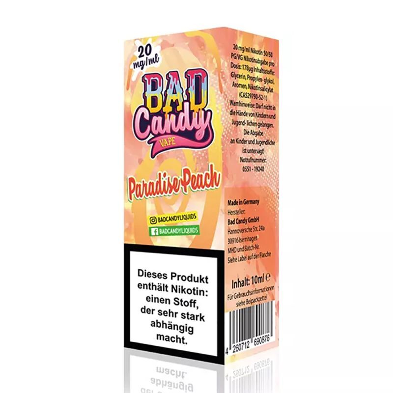 BAD CANDY Paradise Peach 20mg/ml Nic Salt 10ml