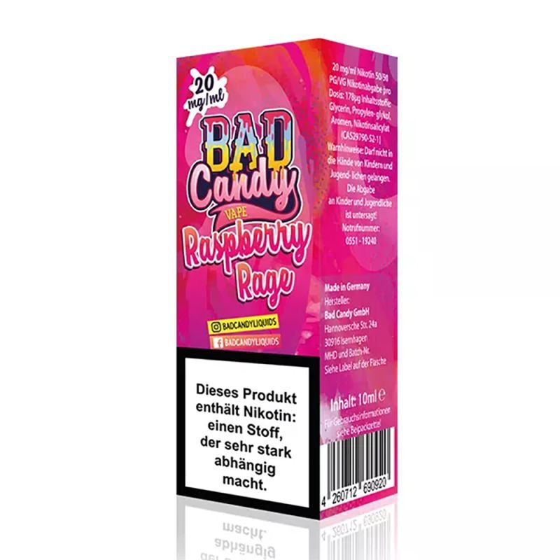 BAD CANDY Raspberry Rage 20mg/ml Nic Salt 10ml