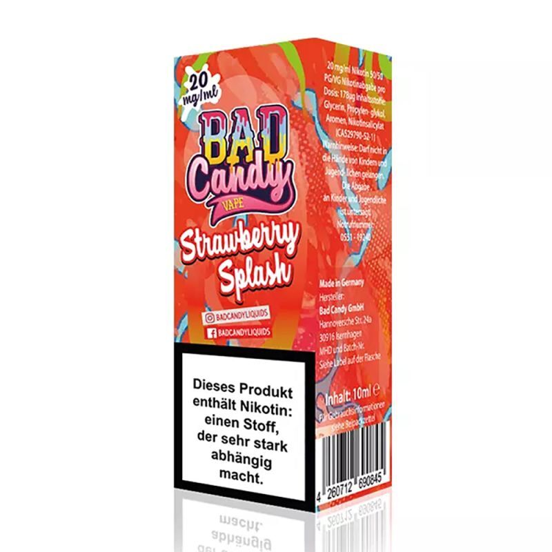 BAD CANDY Strawberry Splash 20mg/ml Nic Salt 10ml