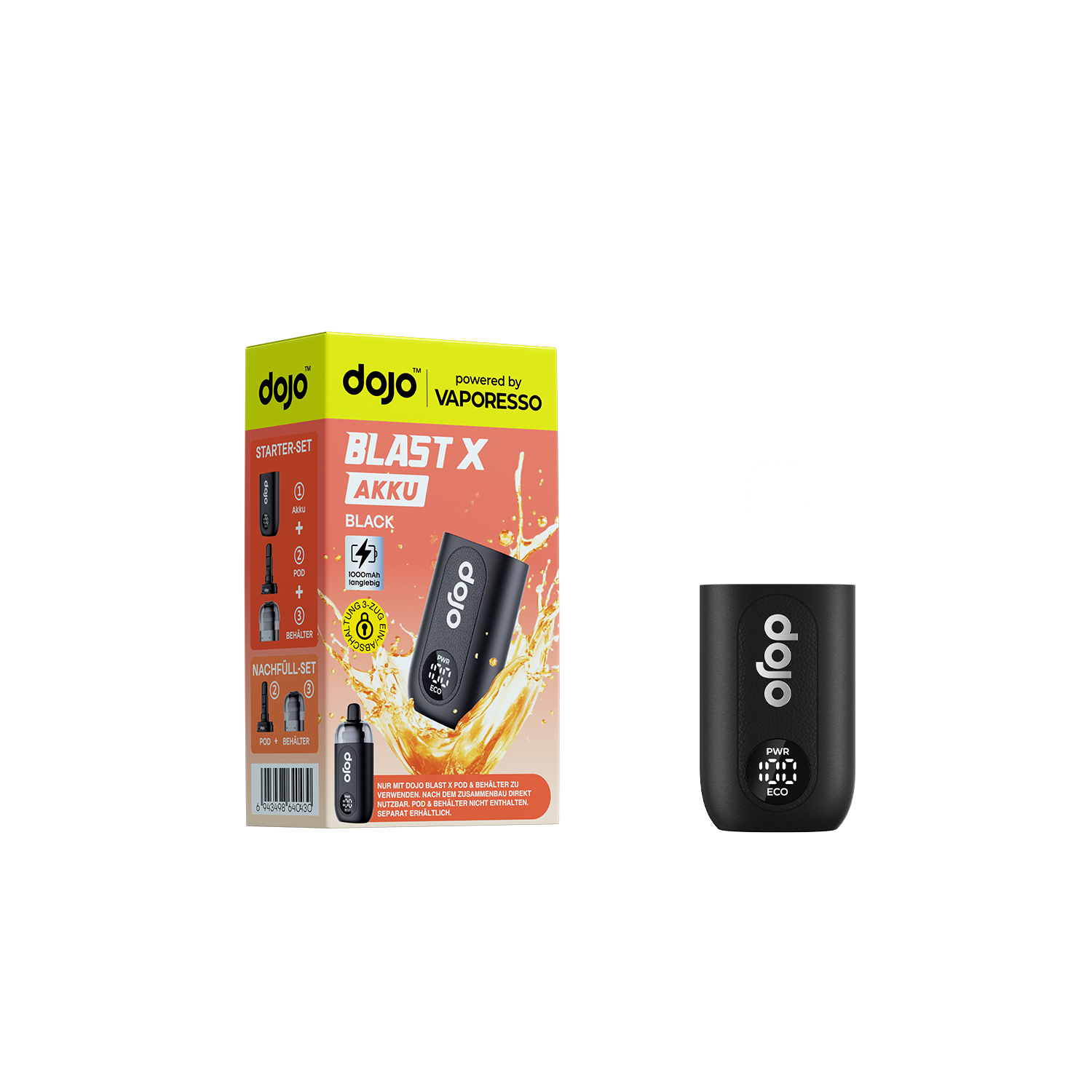VAPORESSO DOJO BLAST X Battery Device 1000mAh - Black