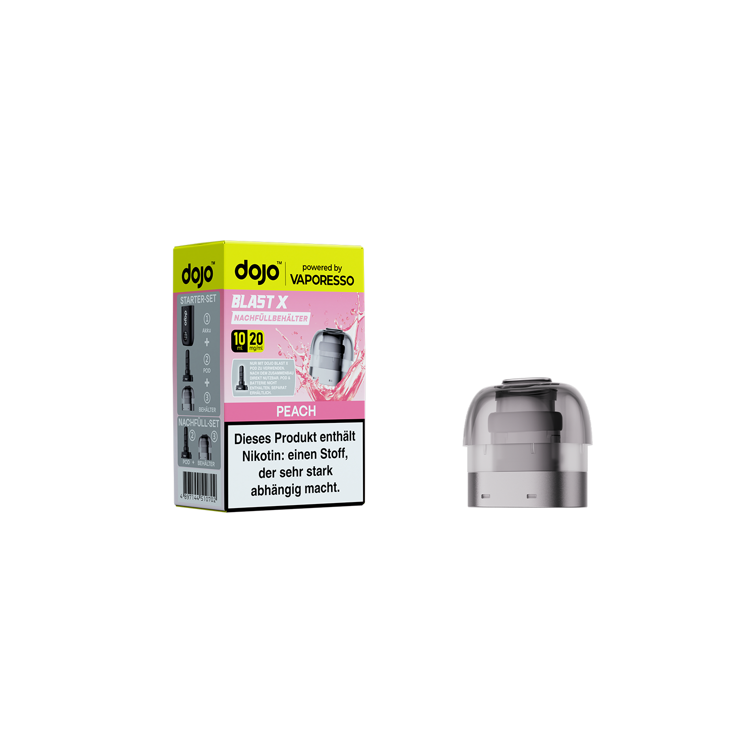 VAPORESSO DOJO BLAST X Peach 20mg/ml Nic Salt Refill Container 10ml