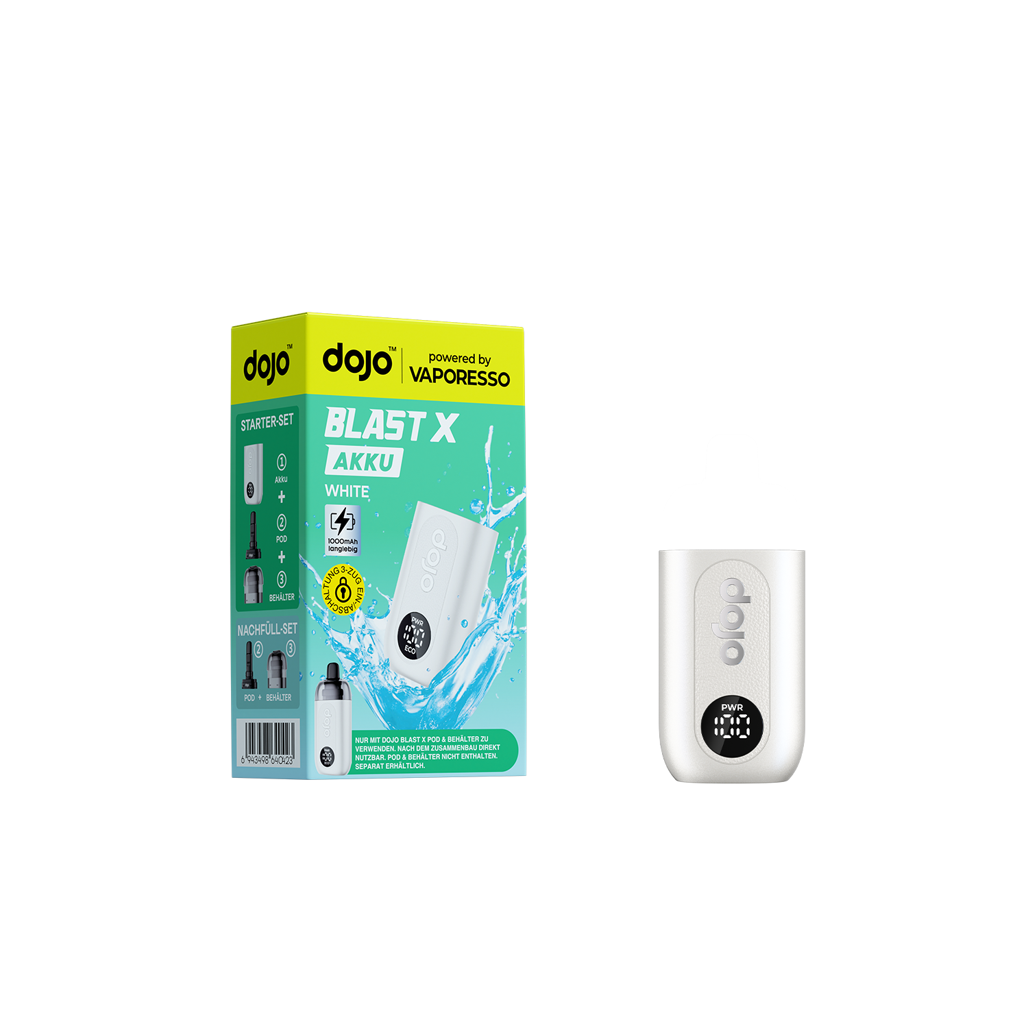 VAPORESSO DOJO BLAST X Battery Device 1000mAh - White