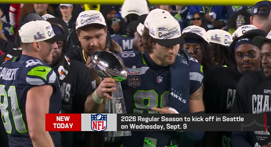 2026 NFL regular season opener in Seattle
