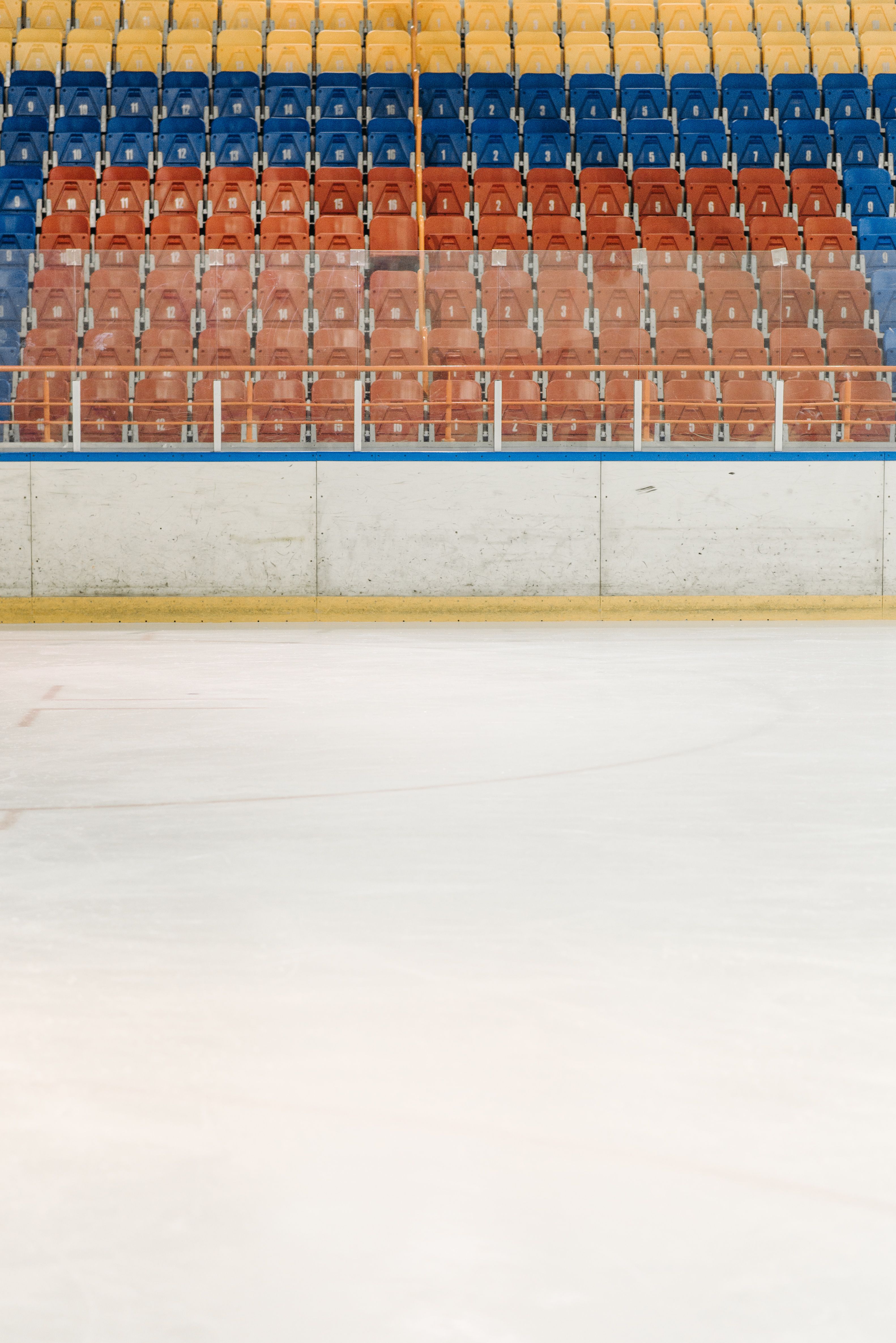 Empty ice rink waiting for the new NHL season to begin