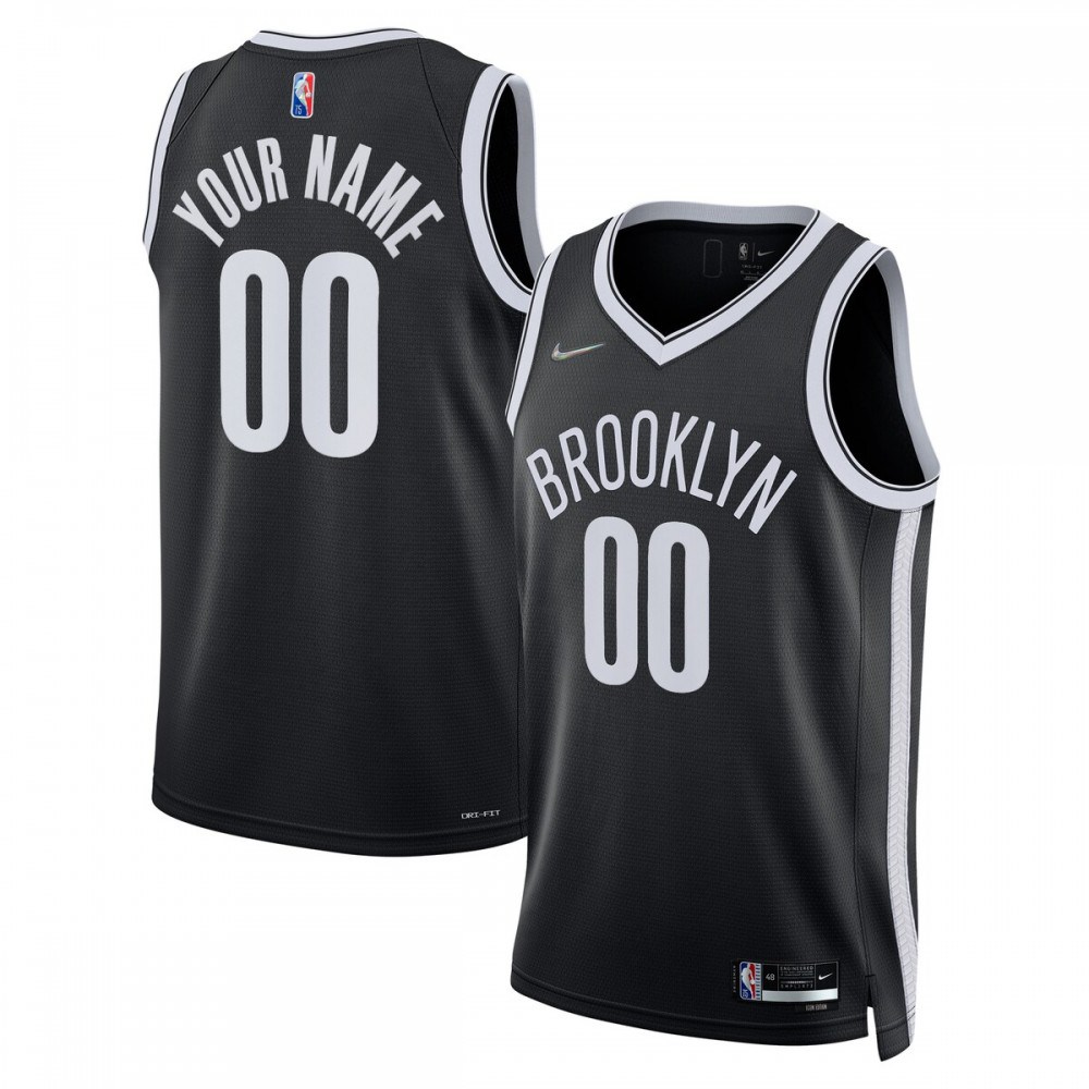 Brooklyn Nets 2021/22 Diamond Swingman Custom Jersey-Icon Edition-Black