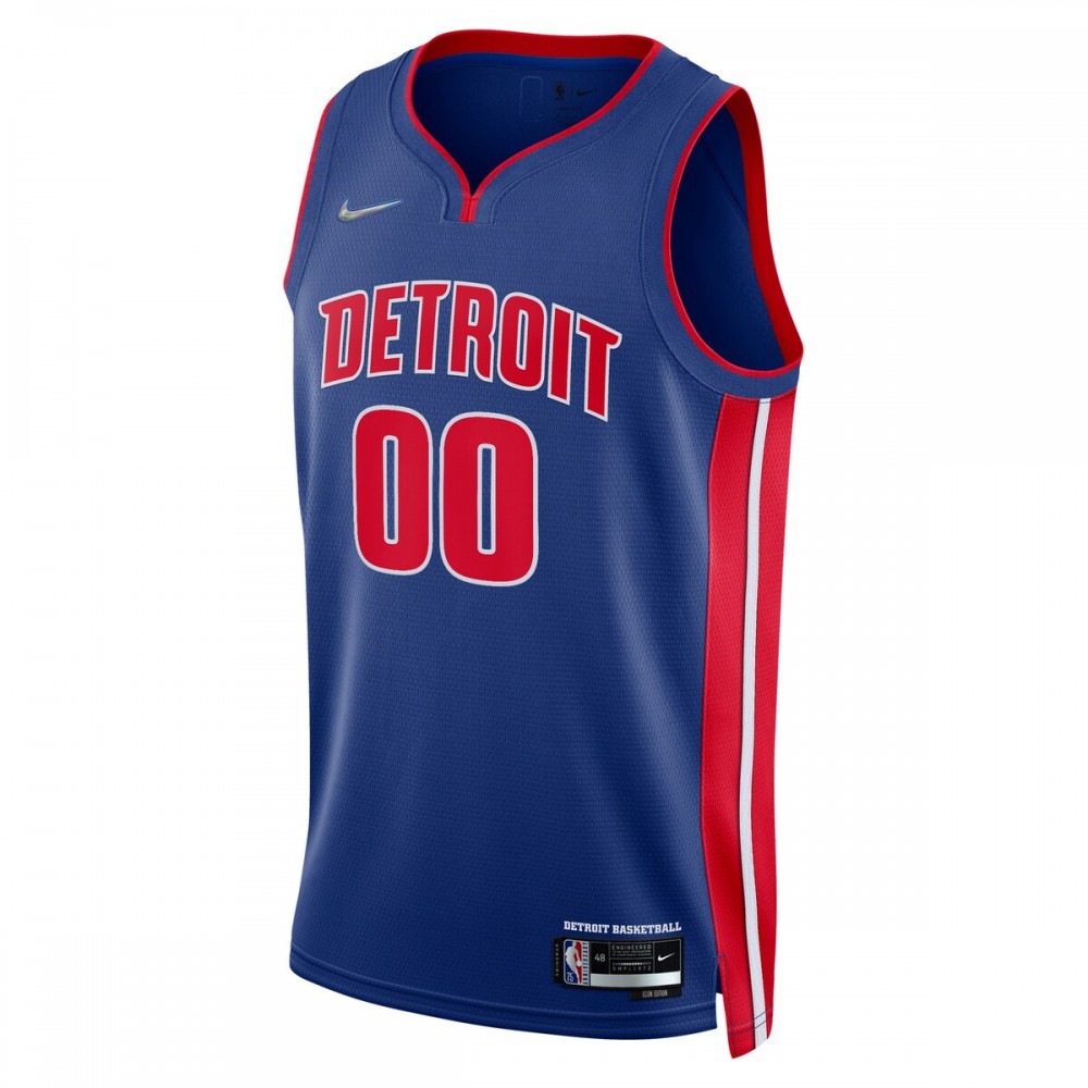 Detroit Pistons 2021/22 Diamond Swingman Custom Jersey-Icon Edition-Blue