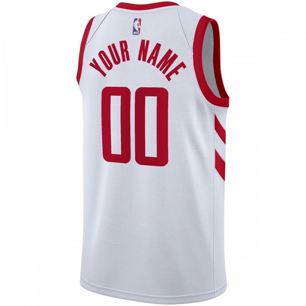 Houston Rockets Swingman Custom Jersey-Association Edition-White