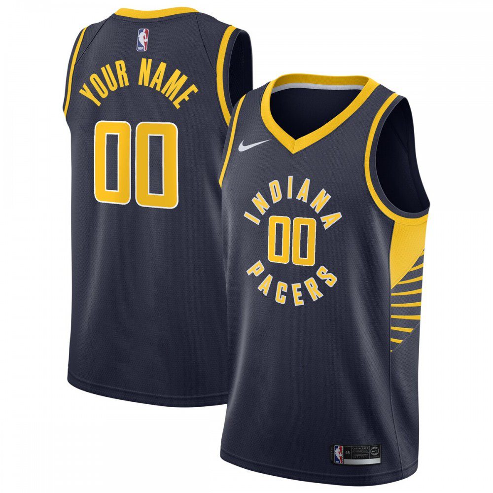 Indiana Pacers 2020/21 Swingman Custom Jersey-Icon Edition-Navy