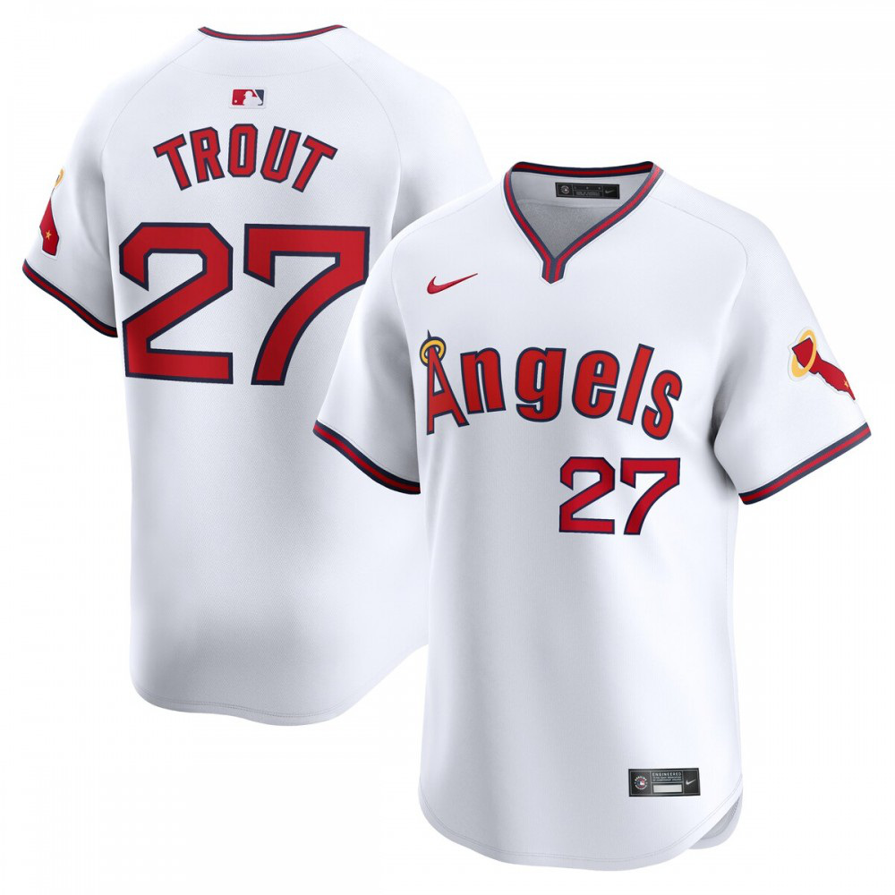 Mike Trout Los Angeles Angels Nike Alternate Limited Player Jersey White