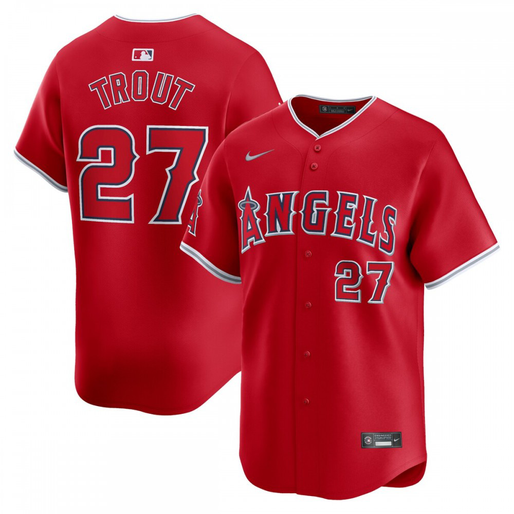 Mike Trout Los Angeles Angels Nike Alternate Limited Player Jersey  Red