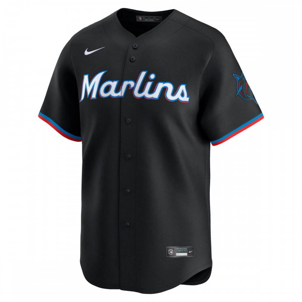 Miami Marlins  Alternate Limited Custom Jersey Black
