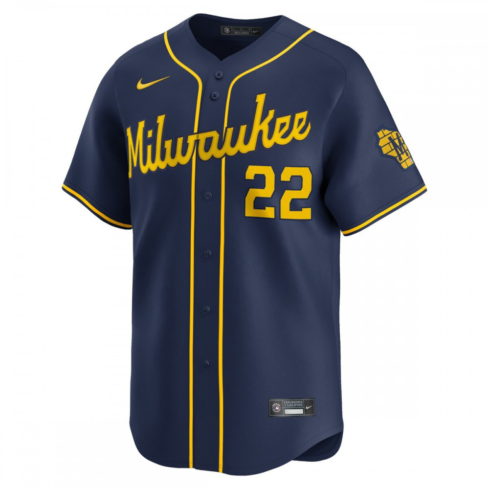 Christian Yelich Milwaukee Brewers  Alternate Limited Player Jersey Navy