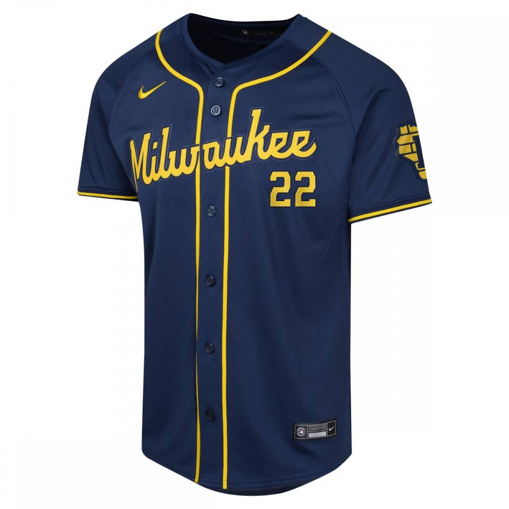 Christian Yelich Milwaukee Brewers  Youth Alternate Limited Player Jersey Navy