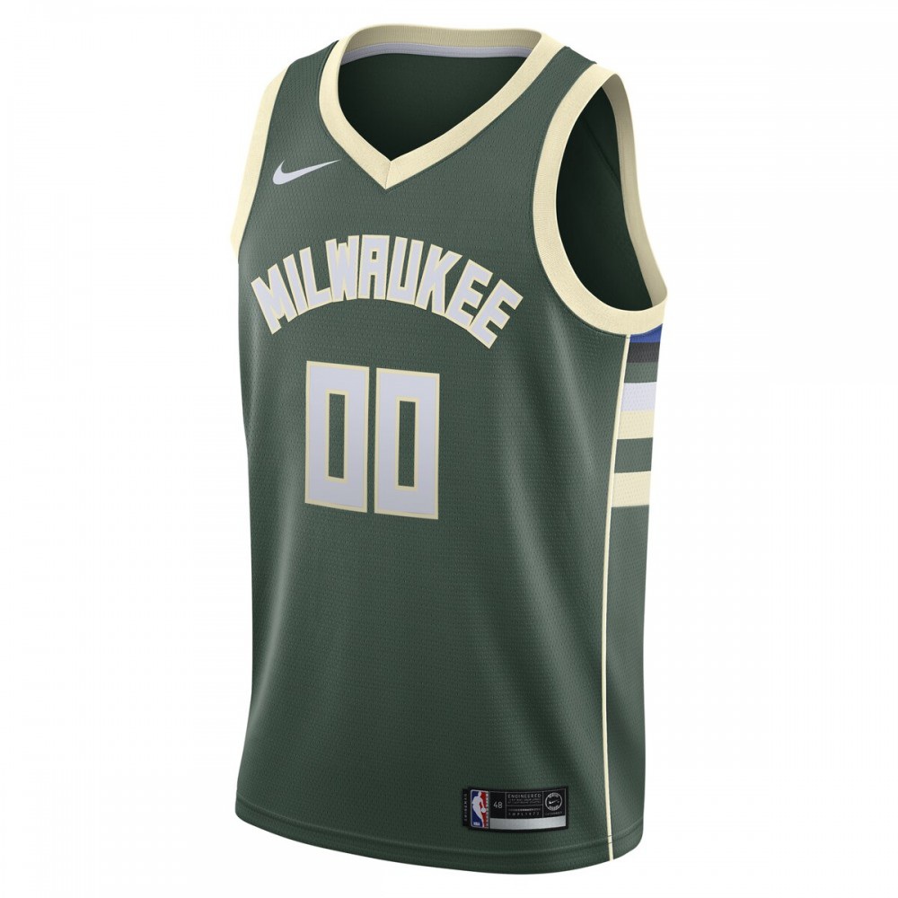 Milwaukee Bucks Swingman Custom Jersey Green-Icon Edition