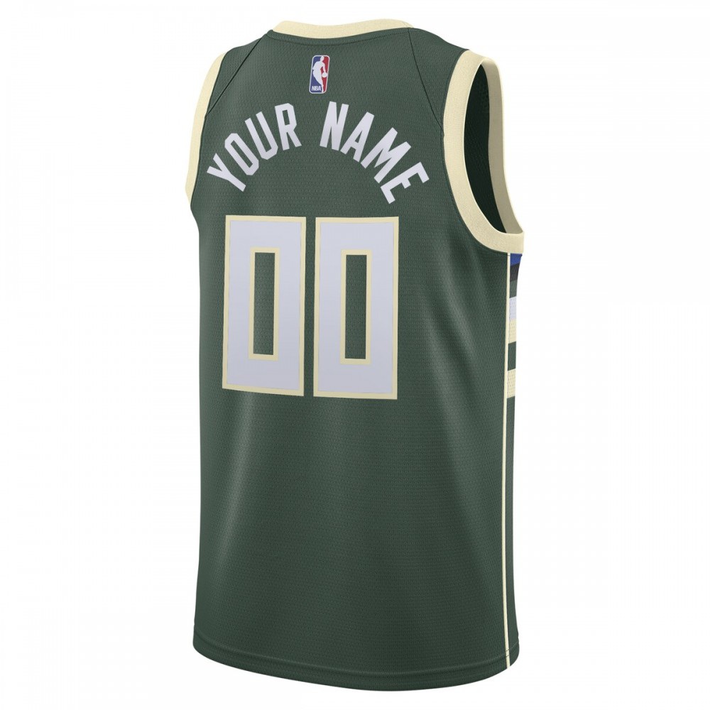 Milwaukee Bucks Swingman Custom Jersey Green-Icon Edition