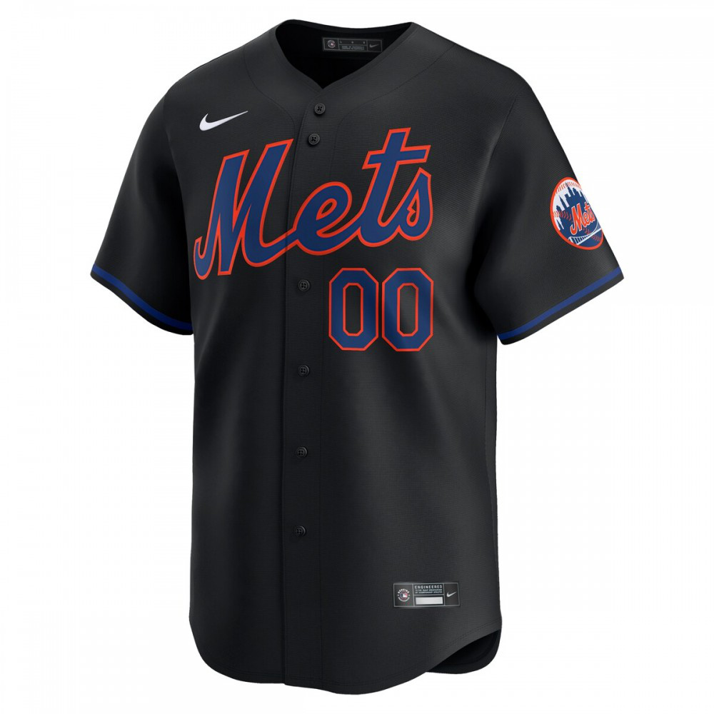 New York Mets  Alternate Limited Custom Jersey Black