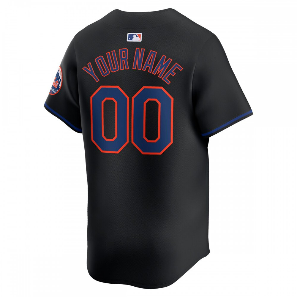 New York Mets  Alternate Limited Custom Jersey Black