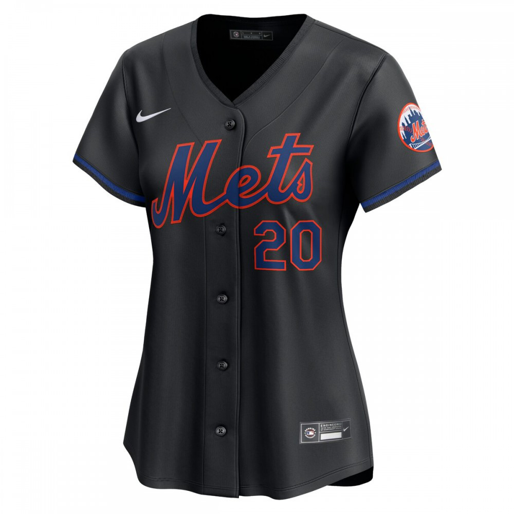 Pete Alonso New York Mets  Women's Alternate Limited Player Jersey Black