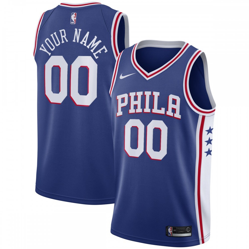 Philadelphia 76ers Swingman Custom Jersey Blue-IconEdition