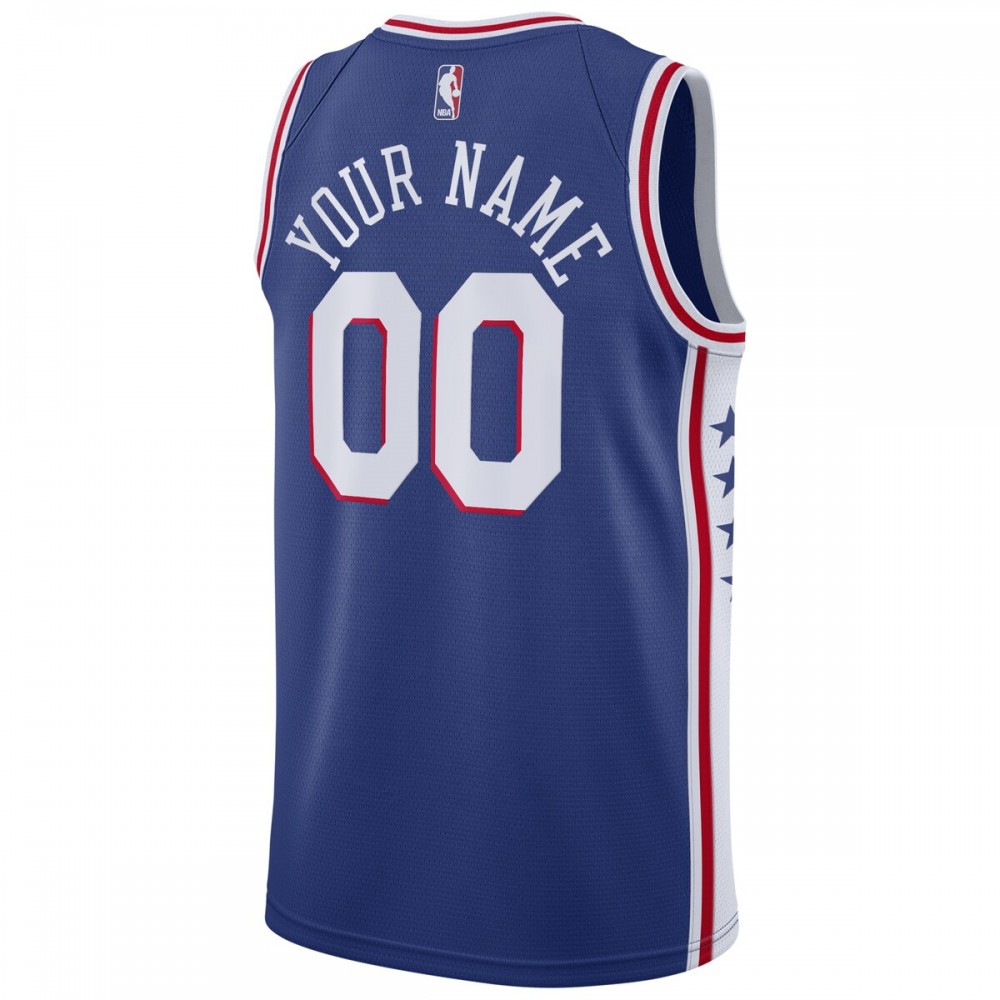 Philadelphia 76ers Swingman Custom Jersey Blue-IconEdition