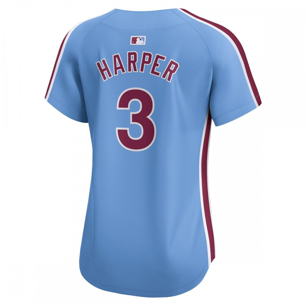 Bryce Harper Philadelphia Phillies  Women's Alternate Limited Player Jersey Light Blue