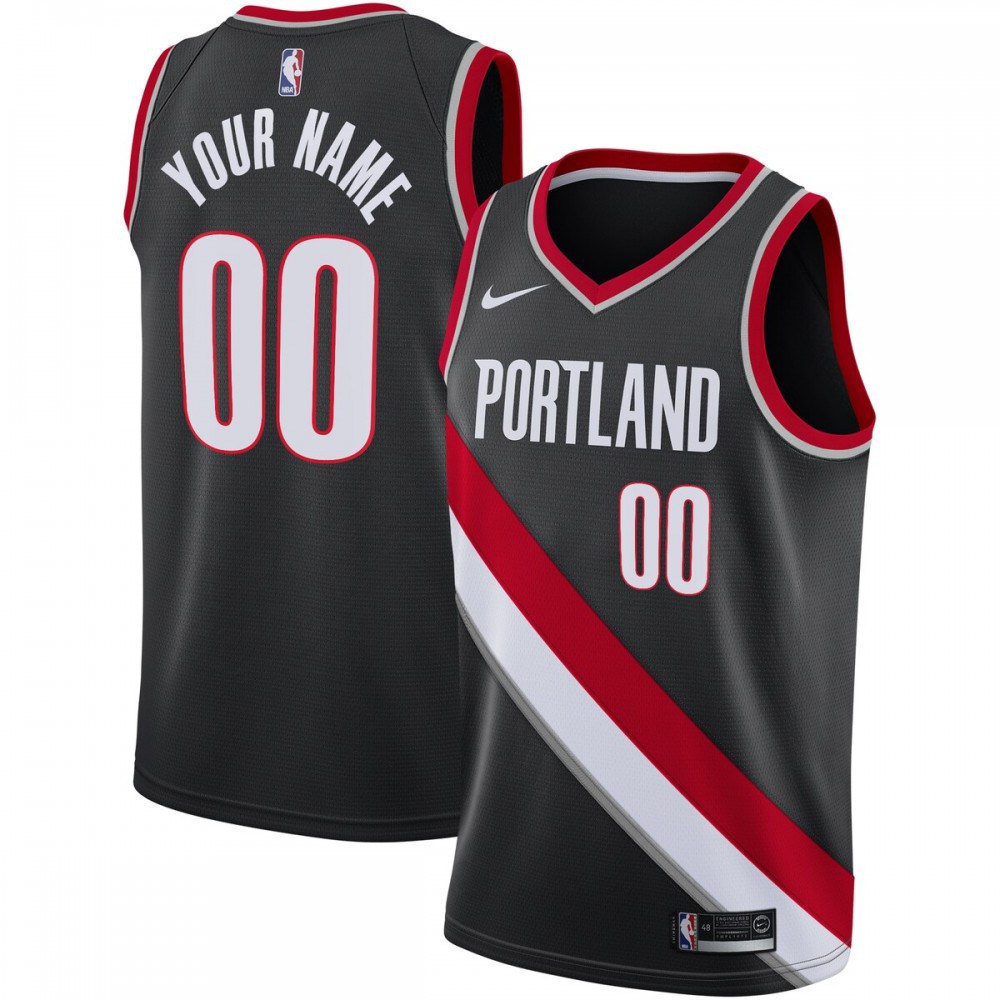 Portland Trail Blazers 2020/21 Swingman Custom Jersey-Icon Edition-Black