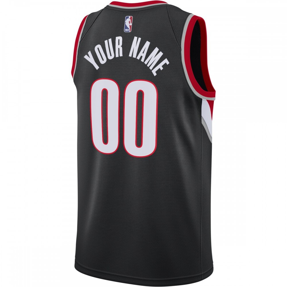 Portland Trail Blazers 2020/21 Swingman Custom Jersey-Icon Edition-Black