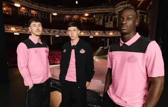 Sunderland AFC Elvis Presley pink music tribute polo shirt