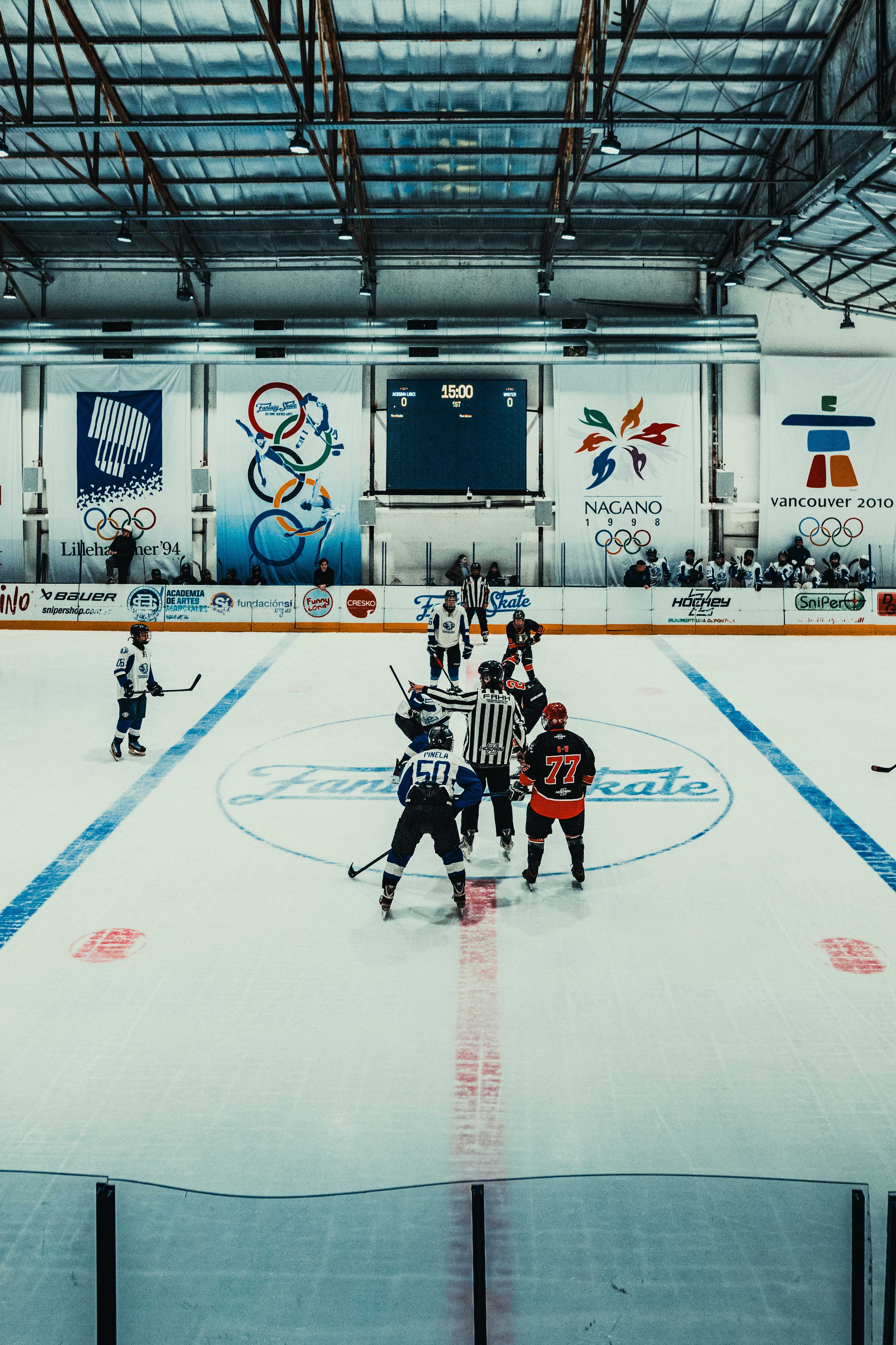 Ice hockey action during a playoff game inside an indoor arena ahead of the 2026-27 NHL season