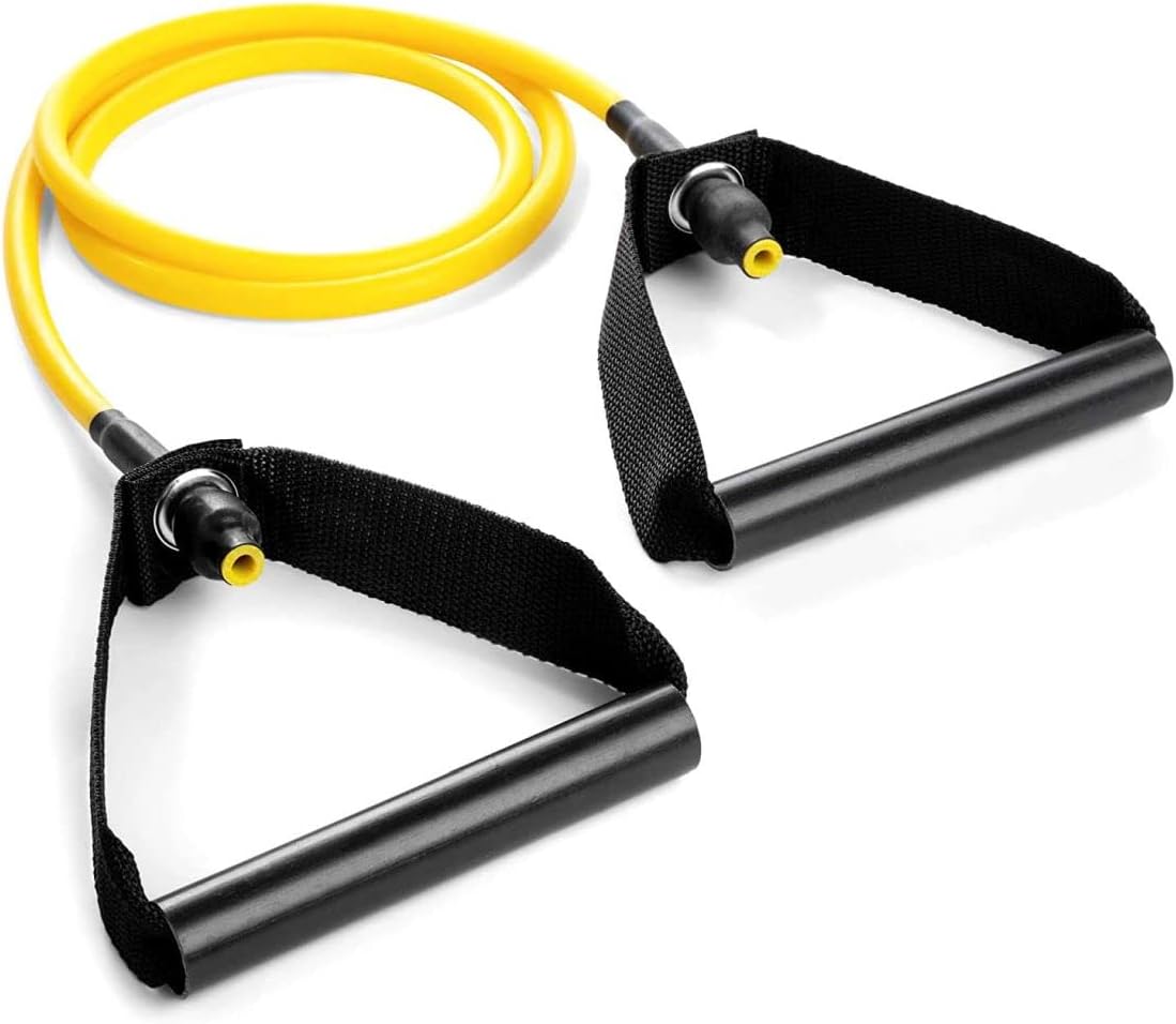 Resistance Tube Bands for Men and Women, Extra Light to Super Heavy Resistance - Durable Fitness Band for Strength Training, Stretching, Rehabilitation - Premium Home Workout Equipment