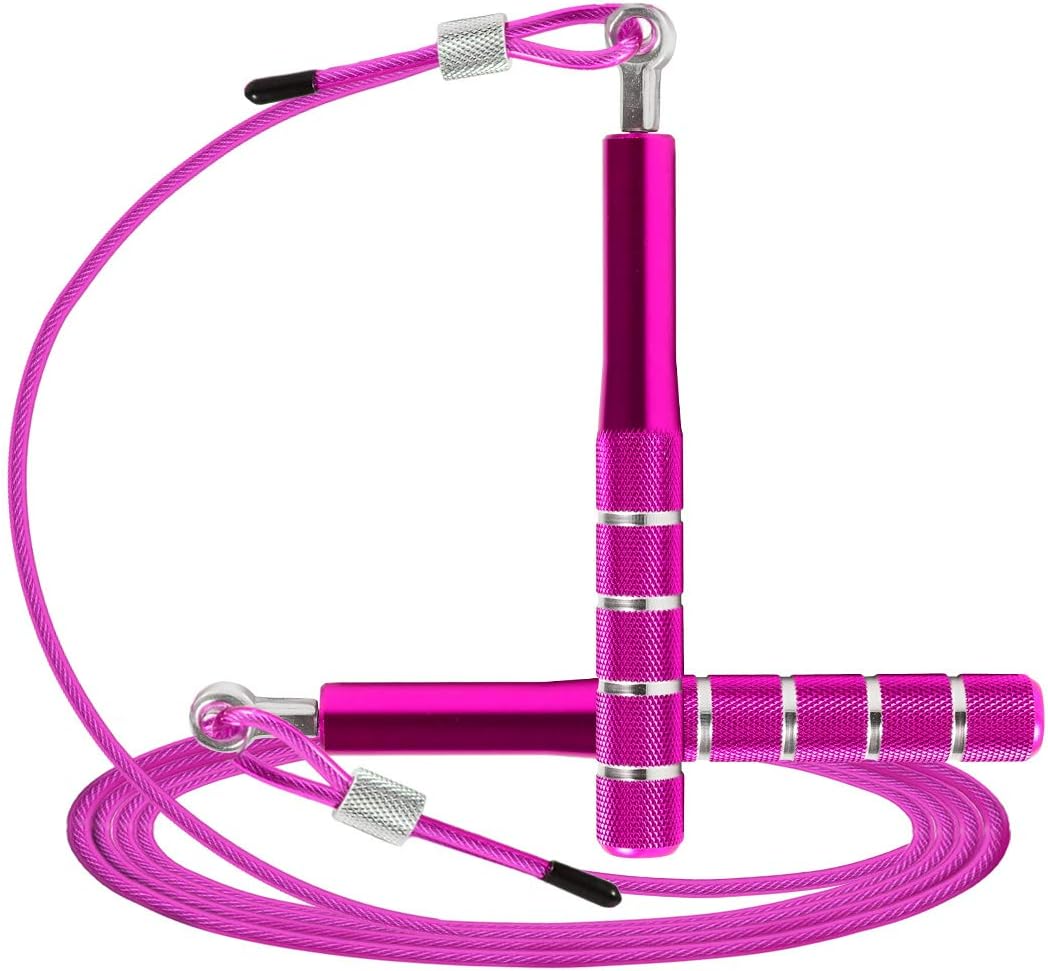 Jump Rope, Speed Jumping Rope for Training Fitness Exercise, Adjustable Adults Workout Skipping Rope for Men, Women, Kids, Girls