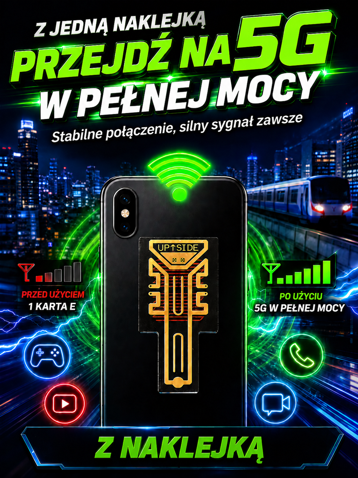 Ultra-cienka antena wzmacniająca sygnał telefonu 5G/LTE (11. Generacja)