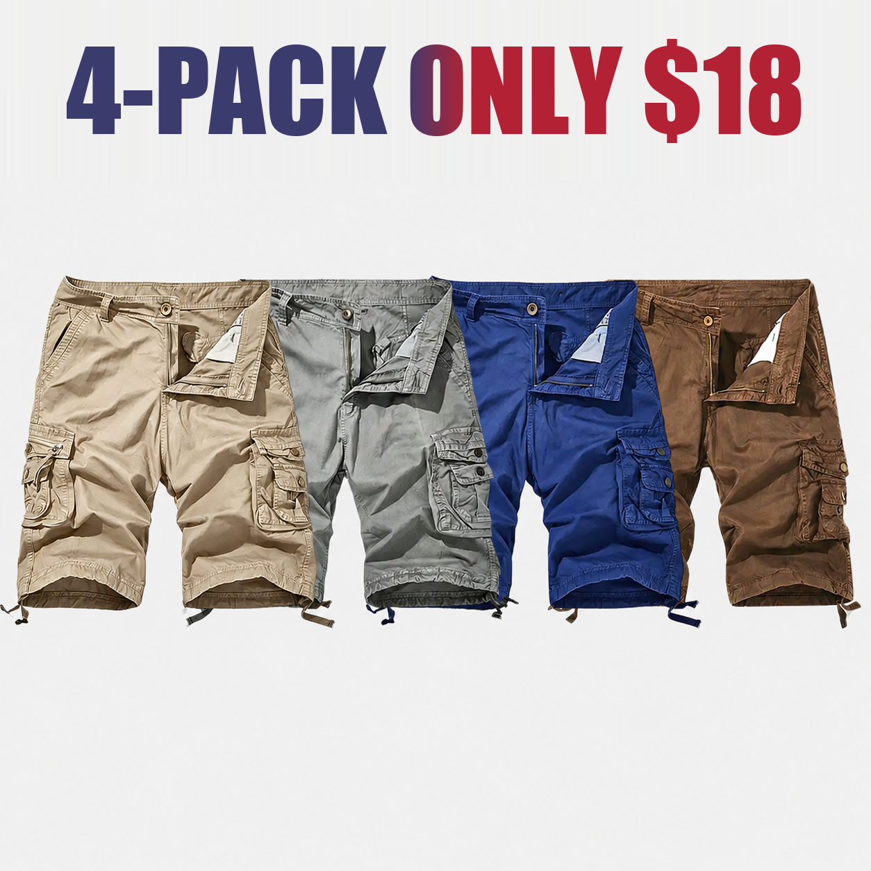 4-Pack A Cargo Shorts Set $18