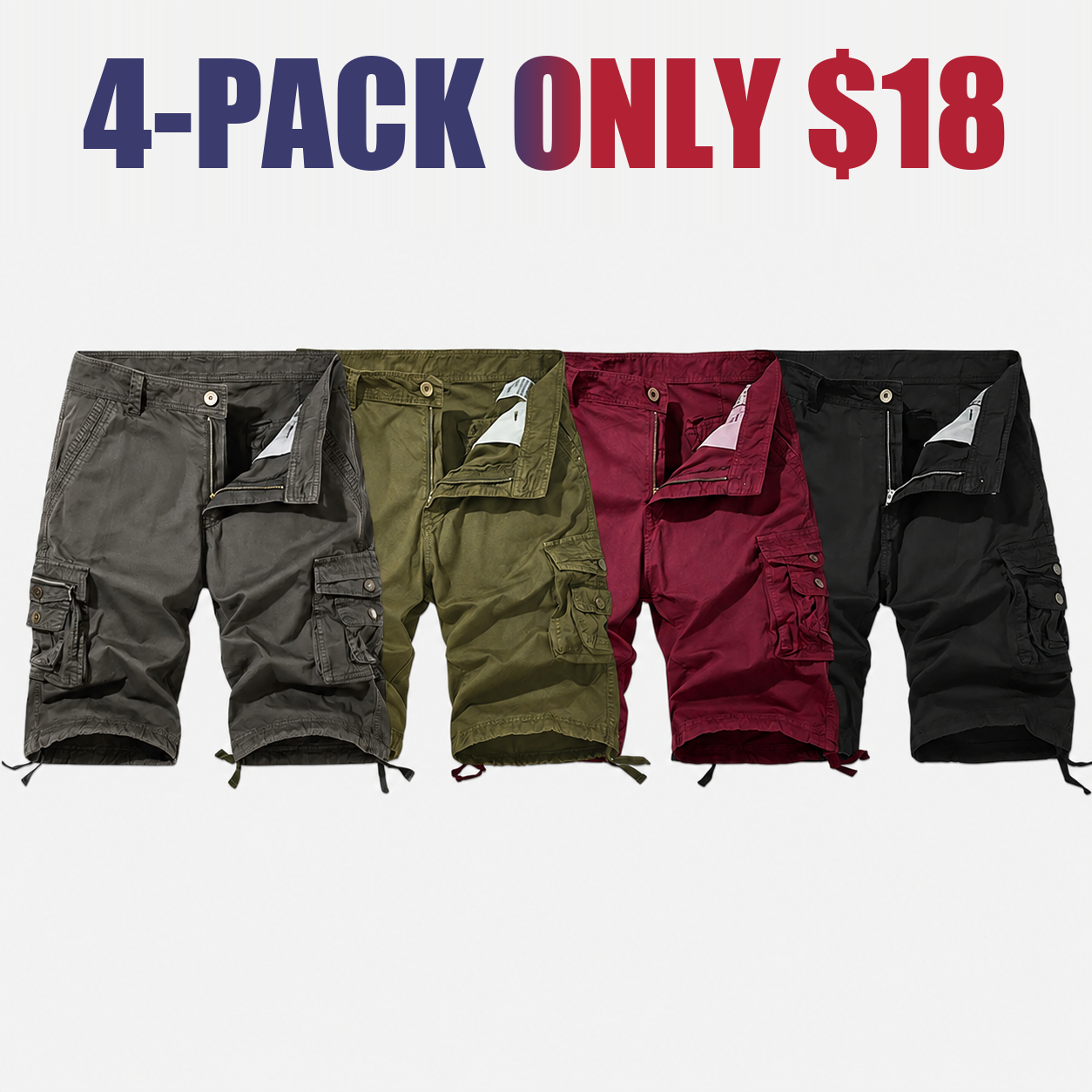 4-Pack B Cargo Shorts Set $18