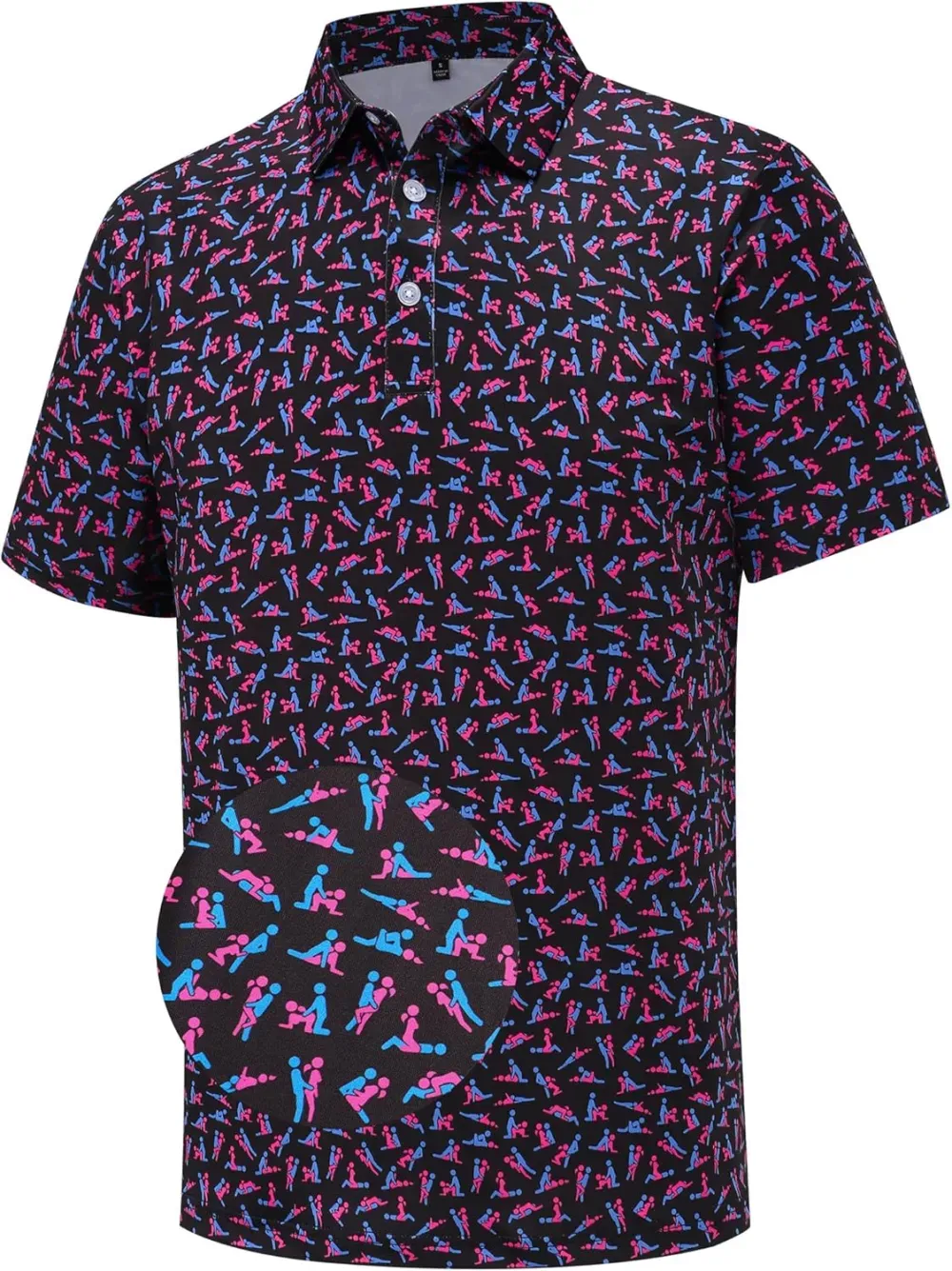 Men's printed golf polo 9-pack