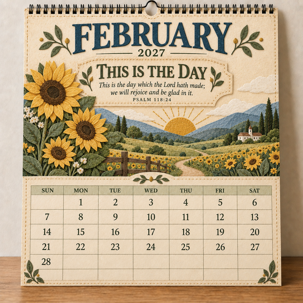 ✝️ 2027 Psalms of Comfort & Strength Wall Calendar