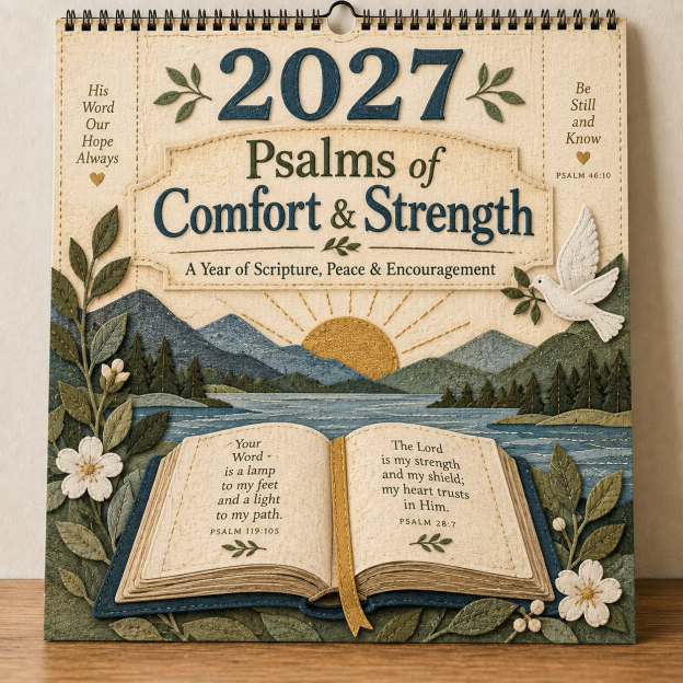 ✝️ 2027 Psalms of Comfort & Strength Wall Calendar