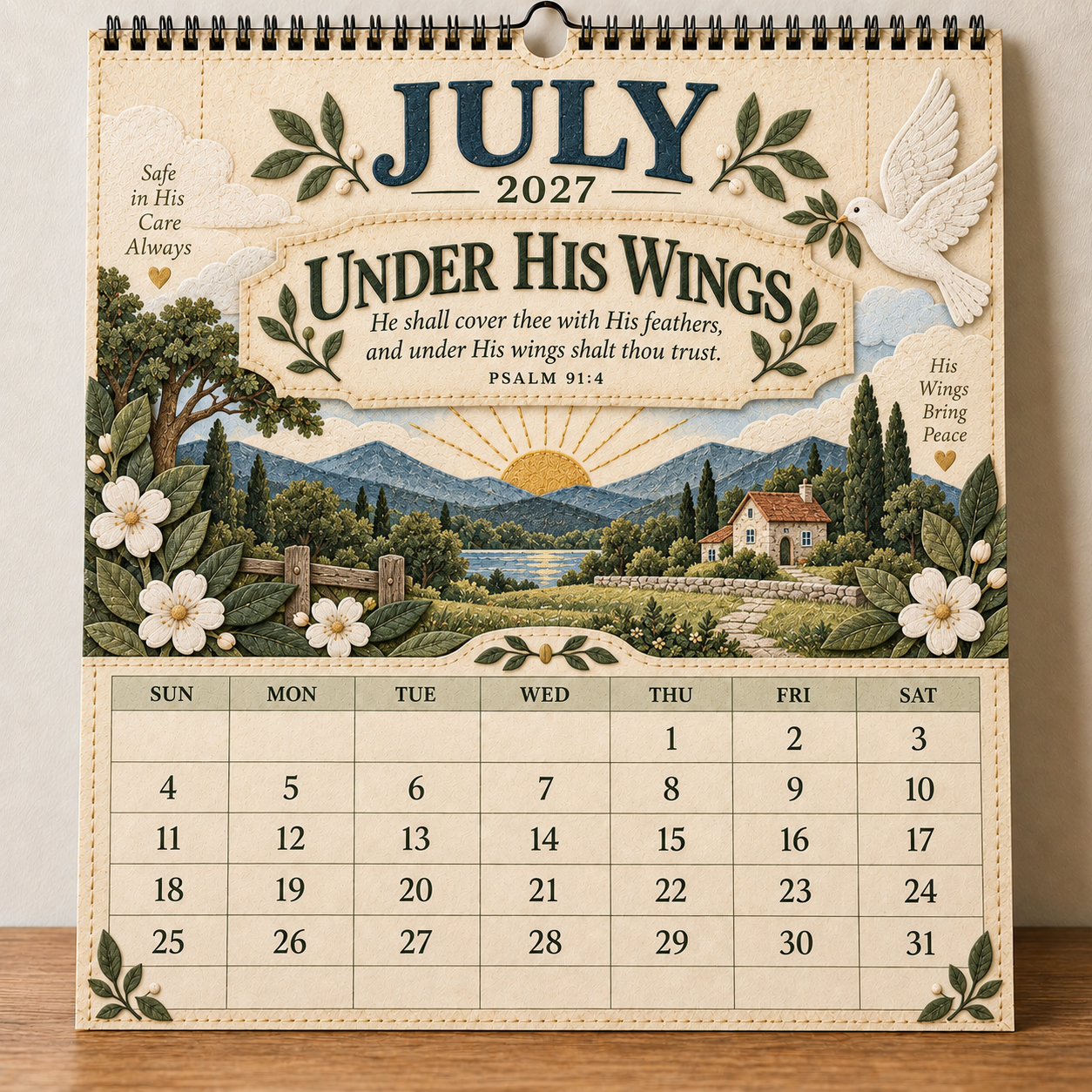✝️ 2027 Psalms of Comfort & Strength Wall Calendar