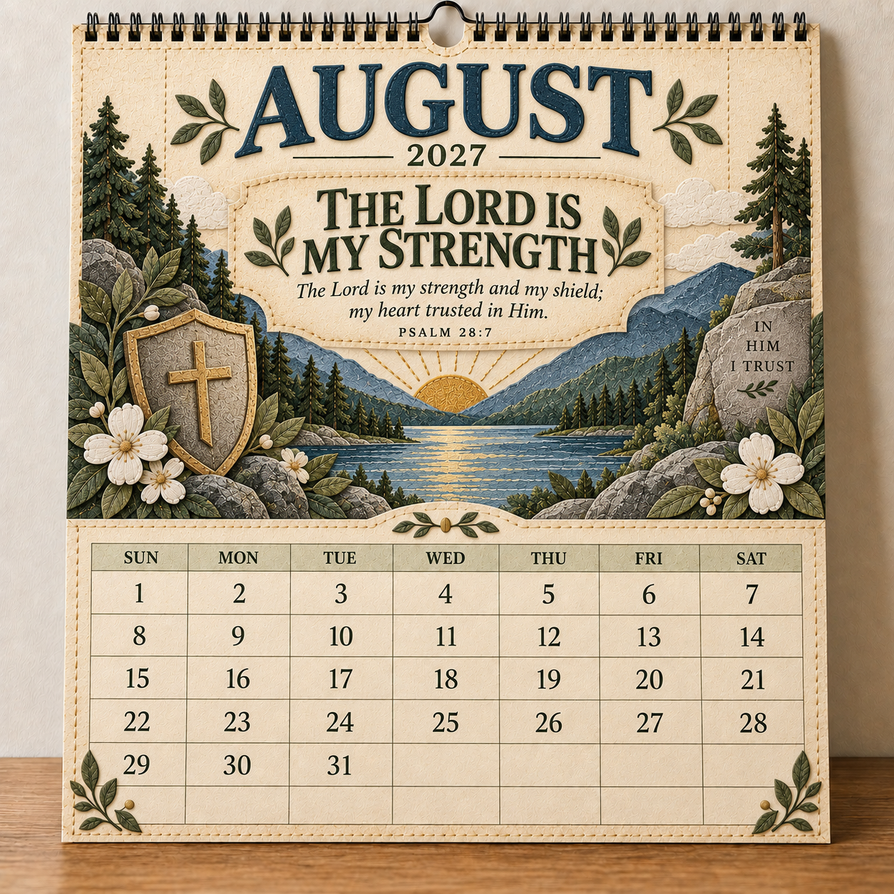 ✝️ 2027 Psalms of Comfort & Strength Wall Calendar