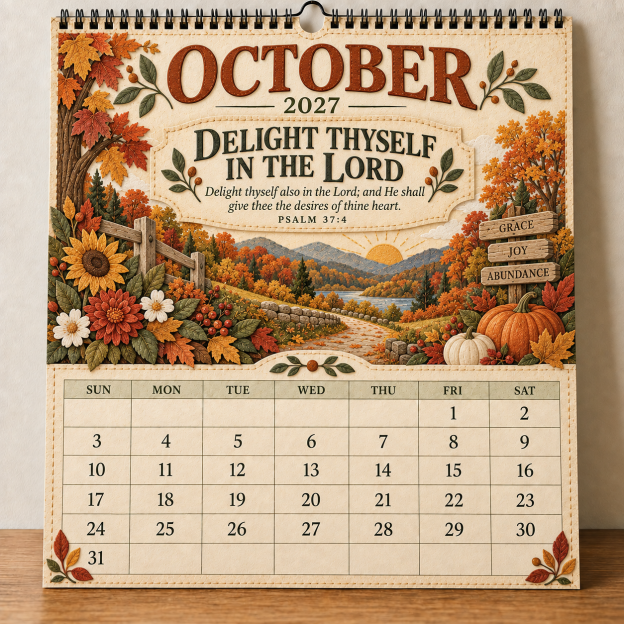 ✝️ 2027 Psalms of Comfort & Strength Wall Calendar