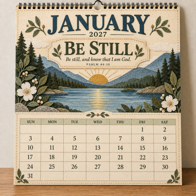 ✝️ 2027 Psalms of Comfort & Strength Wall Calendar