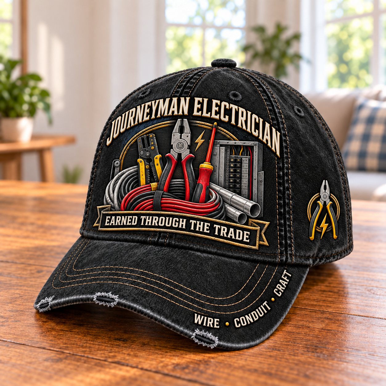 ⚡ Journeyman Electrician Earned Through The Trade Baseball Cap