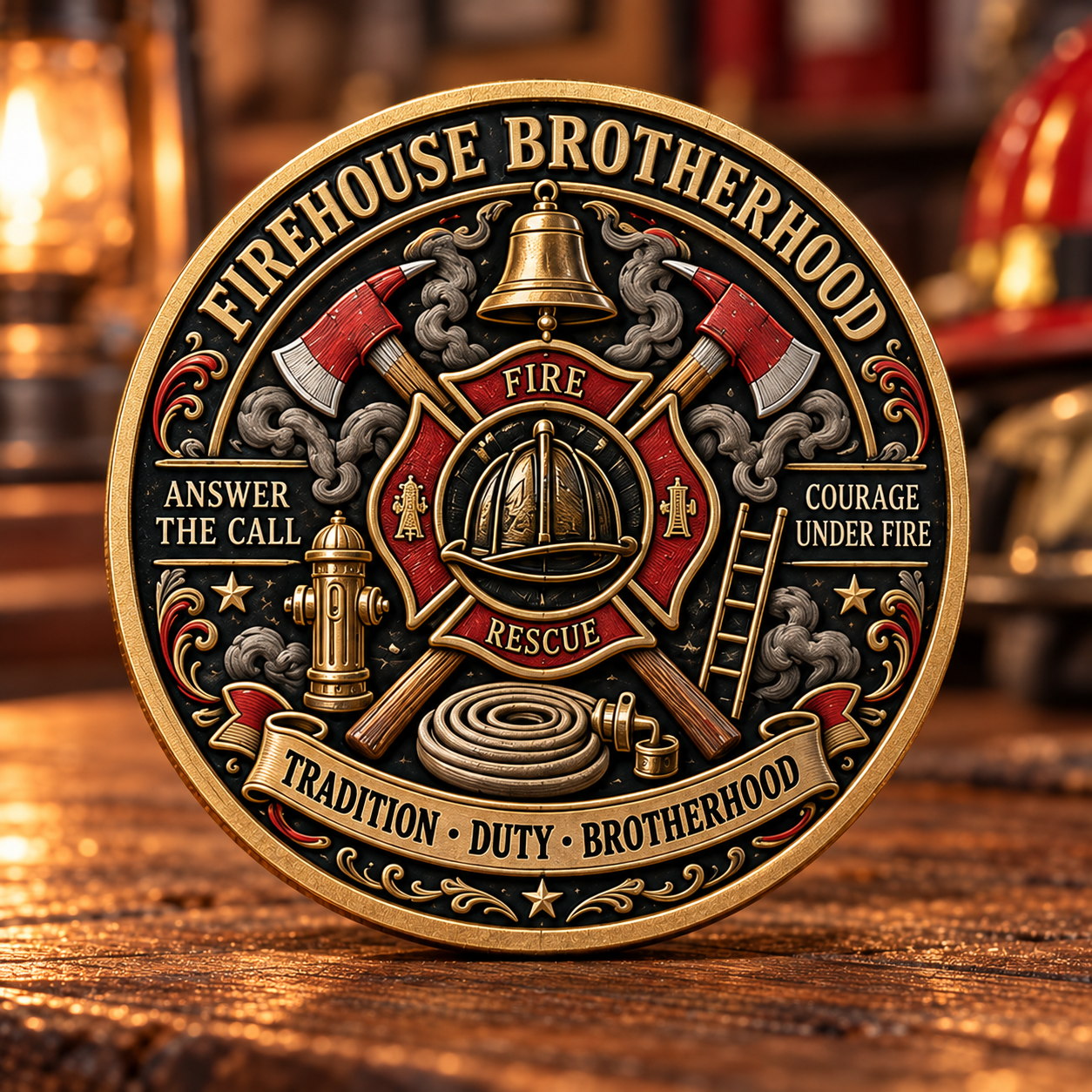 Smoke Eater Challenge Coin Reverse